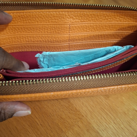 Dooney & Bourke Pebble Grain Large Zip Around Wristlet - Picture 14 of 16